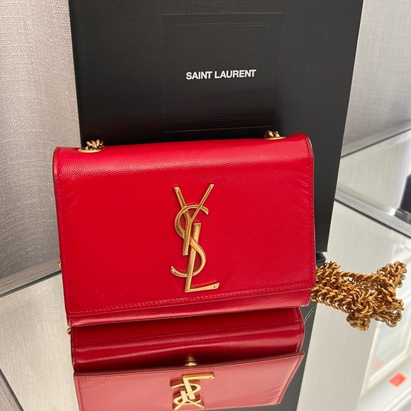 Saint Laurent Kate Chain Bag In Grain De Poudre Embossed Leather - Picture 2 of 7